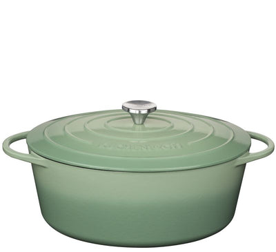 Küchenprofi Provene Bratentopf oval 33 cm jade 0402000333