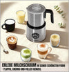Heinrich’s 4-in-1 Milk Frother Electric, Stainless Steel Hot/Cold 8860