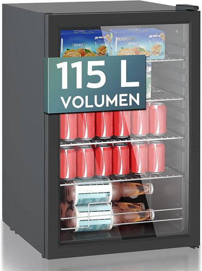 Heinrich's Mini Fridge with Glass Door 115L HKG 3115