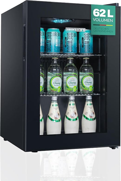Heinrich's Mini Fridge with Glass Door 62L HKG 3262