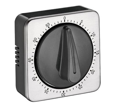 Cilio Timer Cube Satin Stainless Steel Silver 294538
