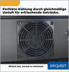 Exquisit GKS120-GT-160C glass door refrigerator, black  118 L Freestanding unit