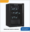 Exquisit GKS120-GT-160C glass door refrigerator, black  118 L Freestanding unit