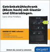 Exquisit GKS120-GT-160C glass door refrigerator, black  118 L Freestanding unit