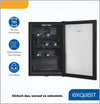 Exquisit GKS120-GT-160C glass door refrigerator, black  118 L Freestanding unit
