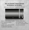 CASO Microwave MG 20 Ceramic menu 3323