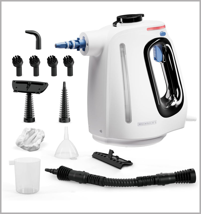 HEINRICHS Steam Cleaner Mop Set, Handheld Steam Cleaner HDR8735 + ET 8735