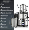 Heinrichs juicer stainless steel 800 W HPJ 8694