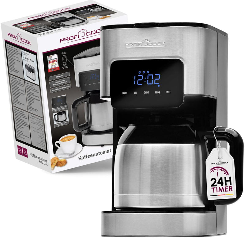 ProfiCook coffee machine PC-KA 1191 stainless steel/black